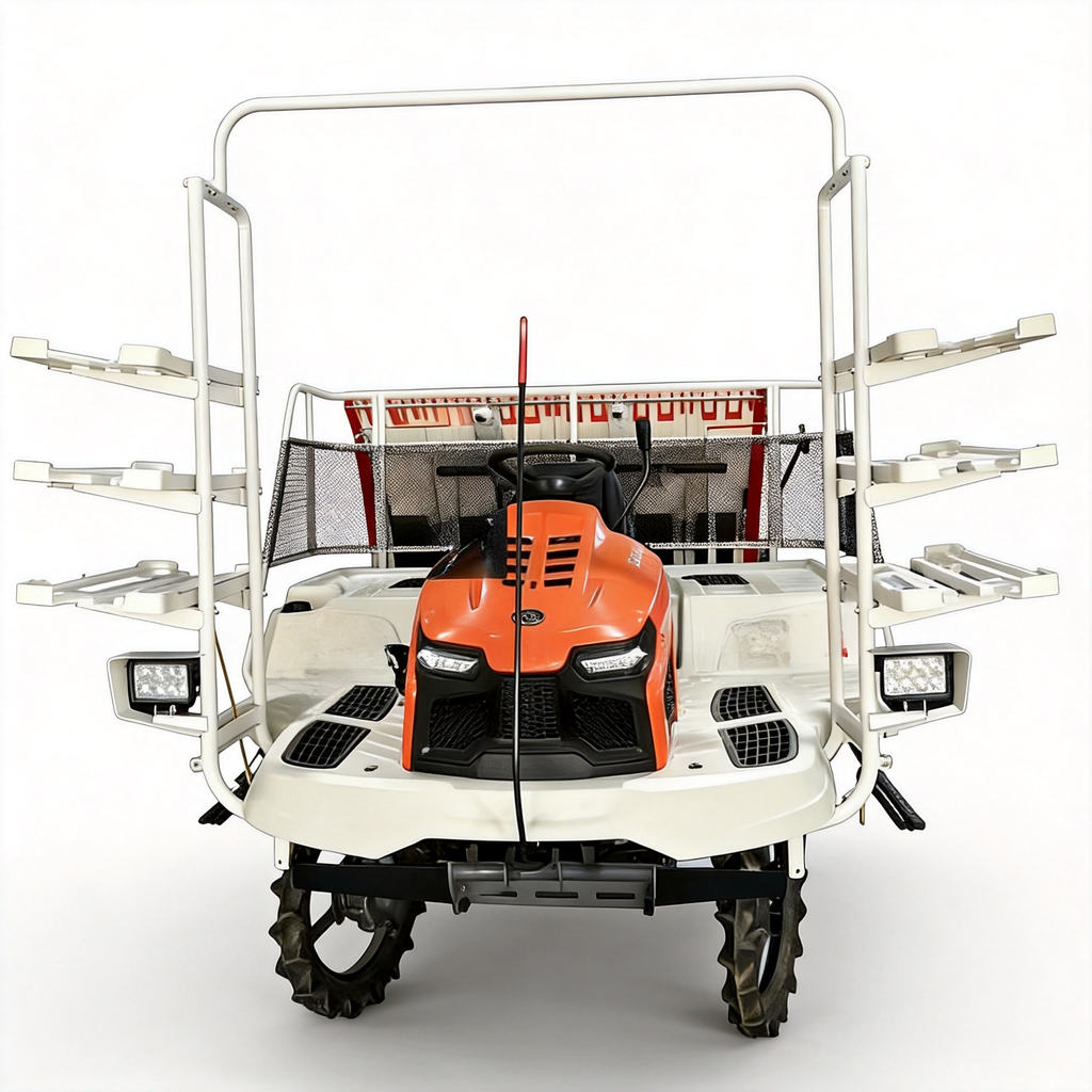 2ZG-630A 6-Row Riding Rice Transplanter | 4WD Paddy Seedling Planting Machine for Medium & Large Rice Farms