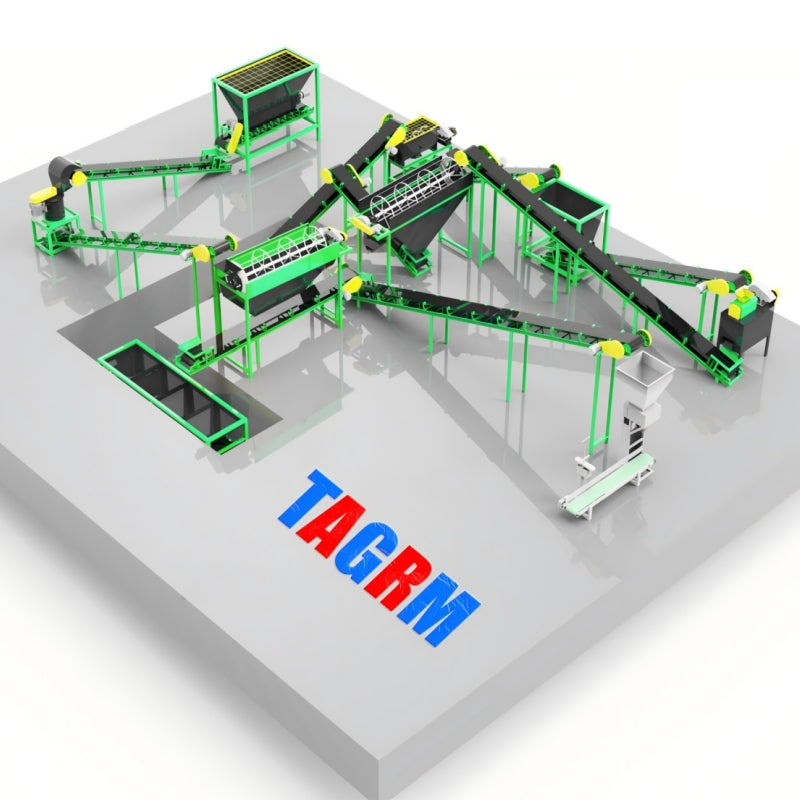 800-2000KG/H Customizable Organic Fertilizer Dry Granulation Production Line丨High-Efficiency Organic Fertilizer Production Equipment Covering the Full Process of Raw Material Pretreatment, Fermentation, Deep Processing, and Finished Product Packaging