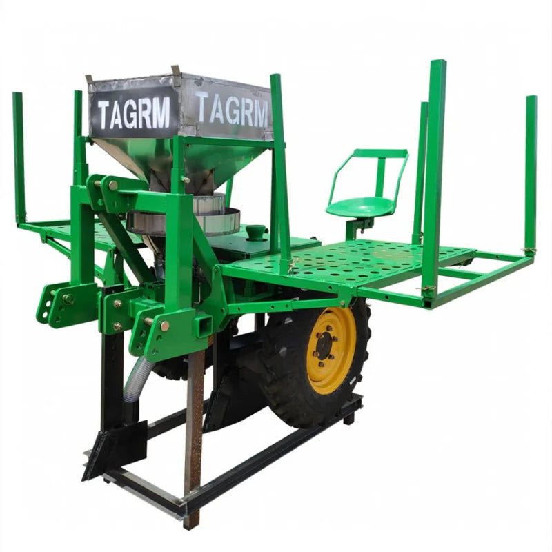 2CM-1Q cassava planter machine丨1.5 ha/10 h Working Efficiency，80hp Mate Power，1200 mm Row space,Single-row Cassava Planter