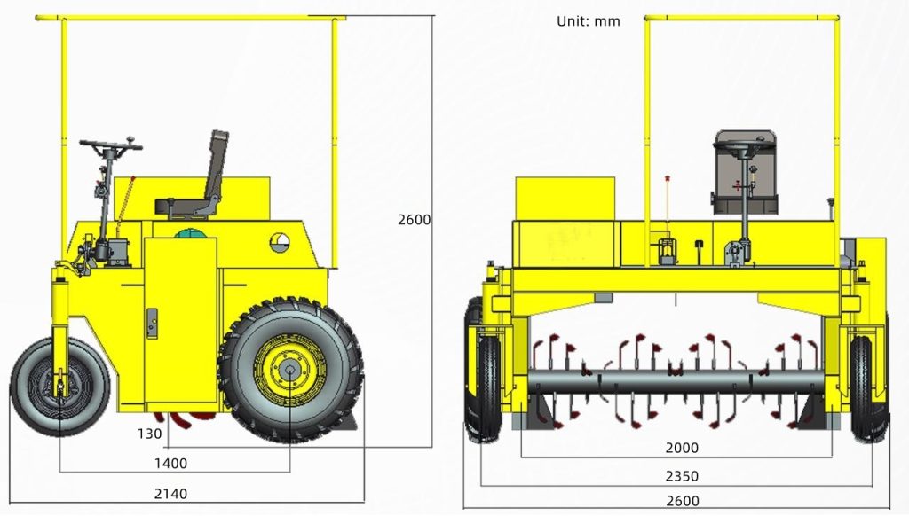 M2000 wheel compost turner