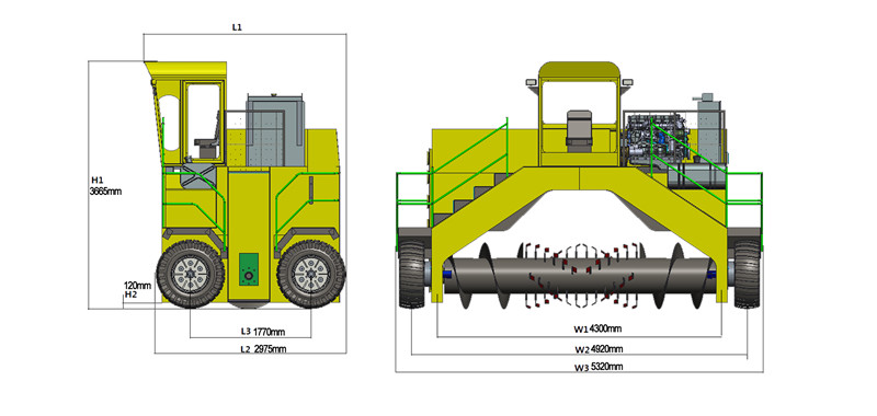 M4300 wheel compost turner