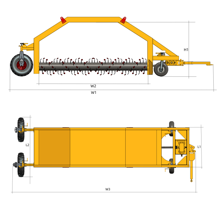 MT5000 tractor-pulled compost turner